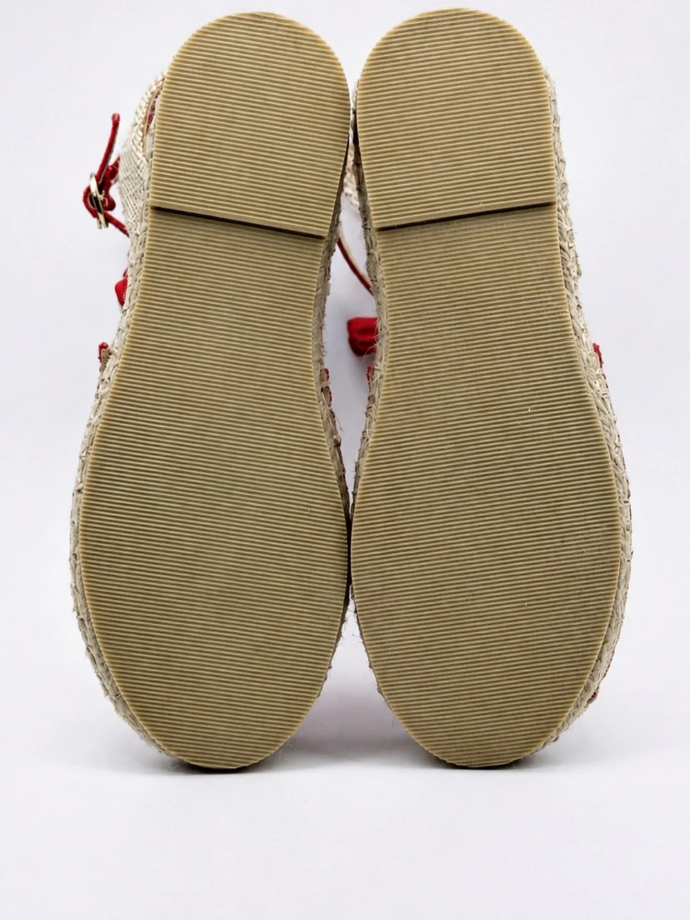 Janie and Jack Girls Bow Espadrille Sandals Red Size 1 Kids Ankle Strap Shoes